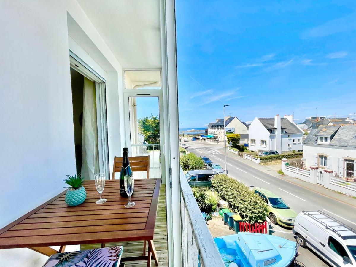 Le Phare Ouest - 80 M De La Mer - Vue Ocean Sur Le Balcon - Entierement Renove - Internet Haut Debit - Nouveau Ploemeur Eksteriør bilde